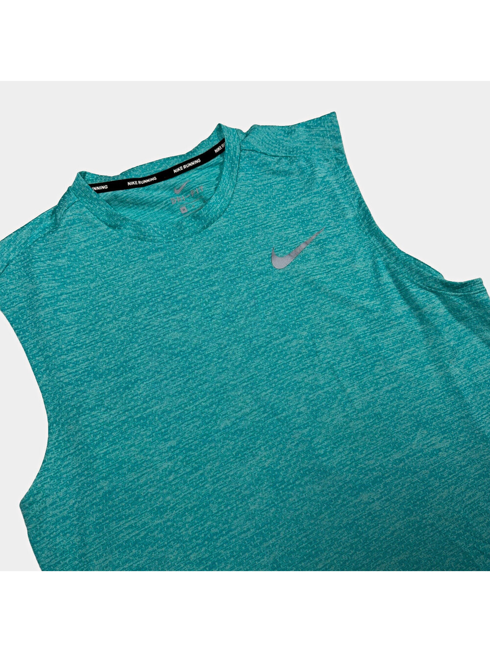 Nike Dri-FIT Men's Running Tank Top Teal Heather Sleeveless M Moisture Wicking